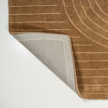 Retro Bohemian Abstract Striped Handwoven Wool Area Rug